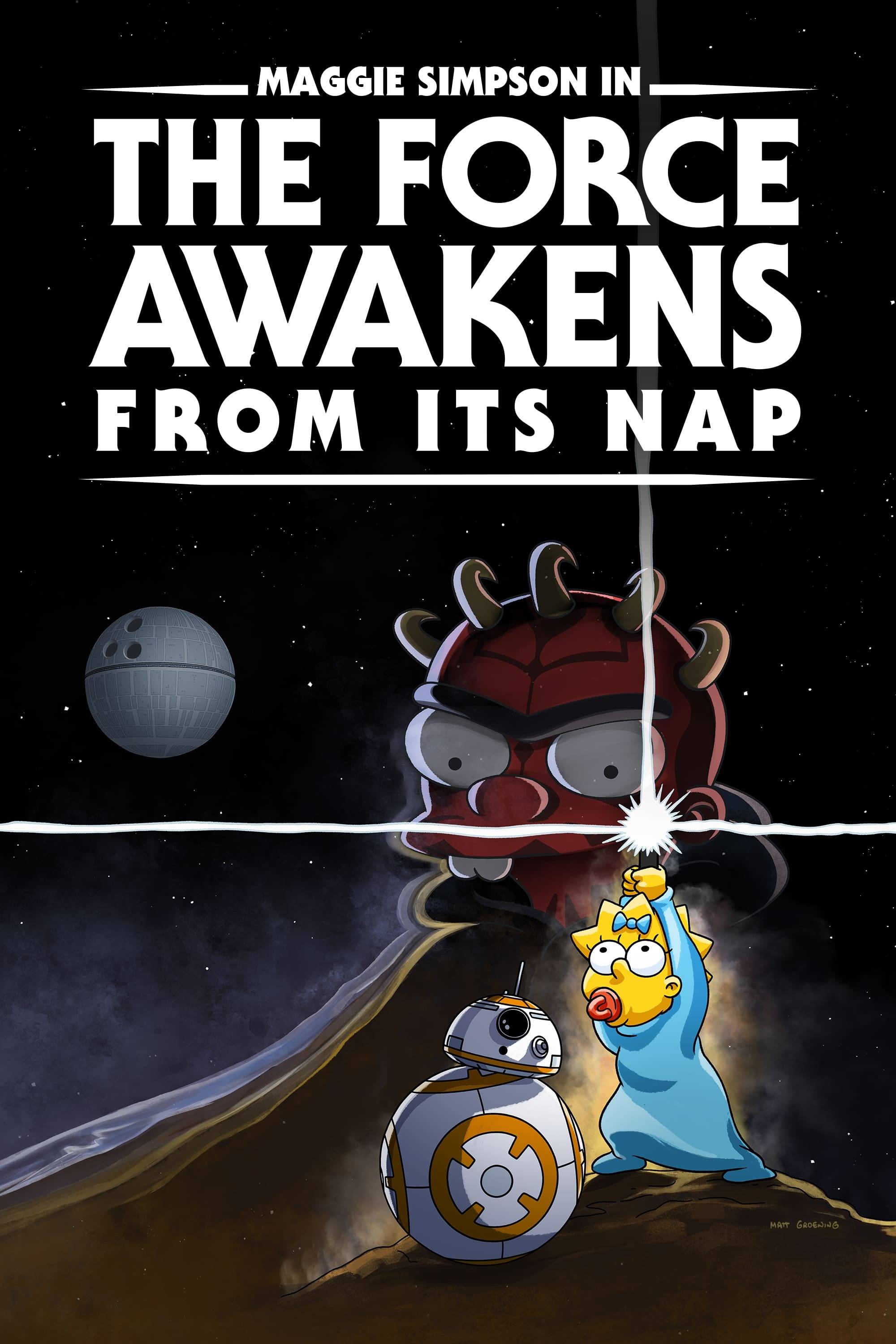Poster: Maggie Simpson in Das Erwachen der Macht aus ihrem Nickerchen