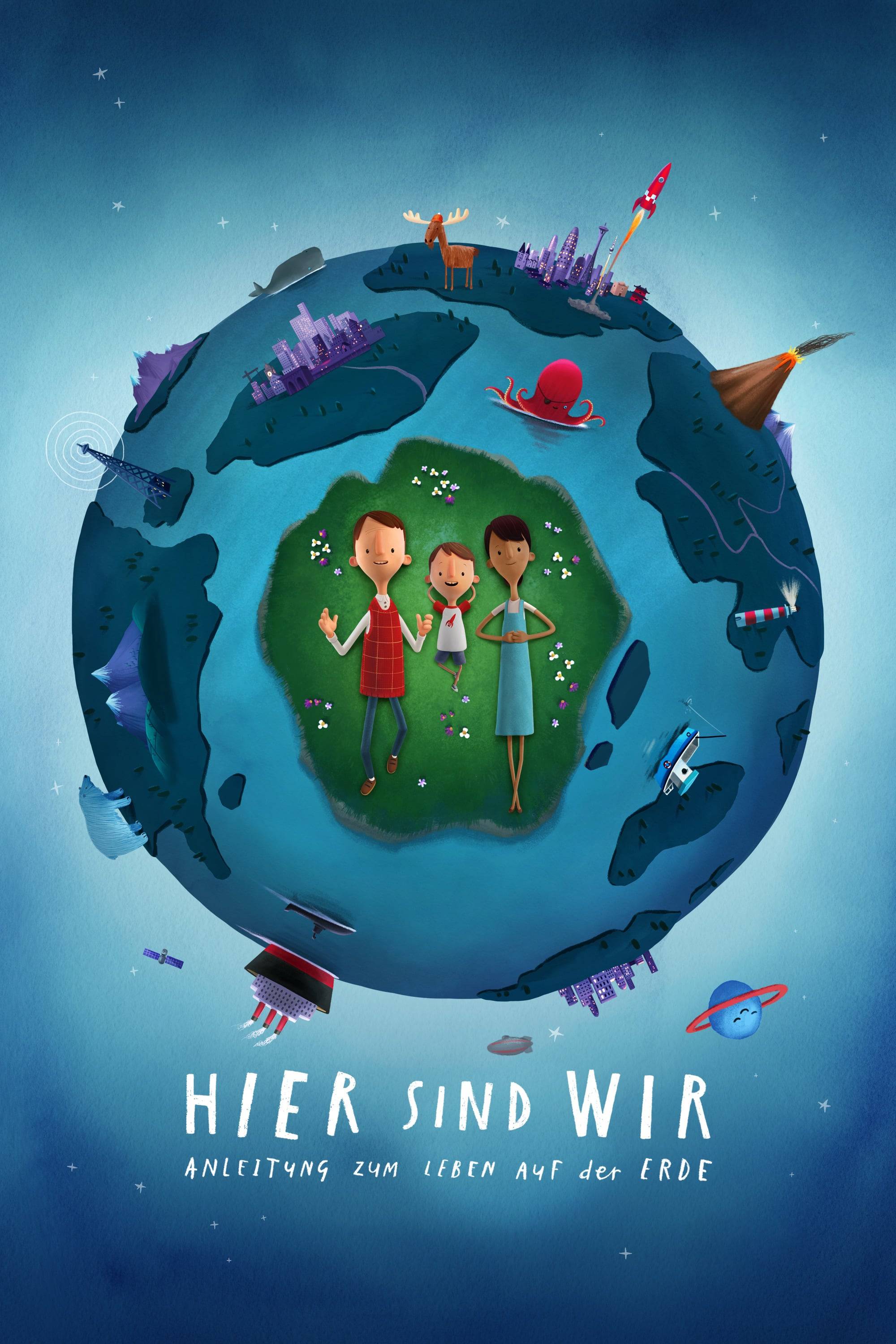 Poster: Hier sind wir: Anleitung zum Leben auf der Erde