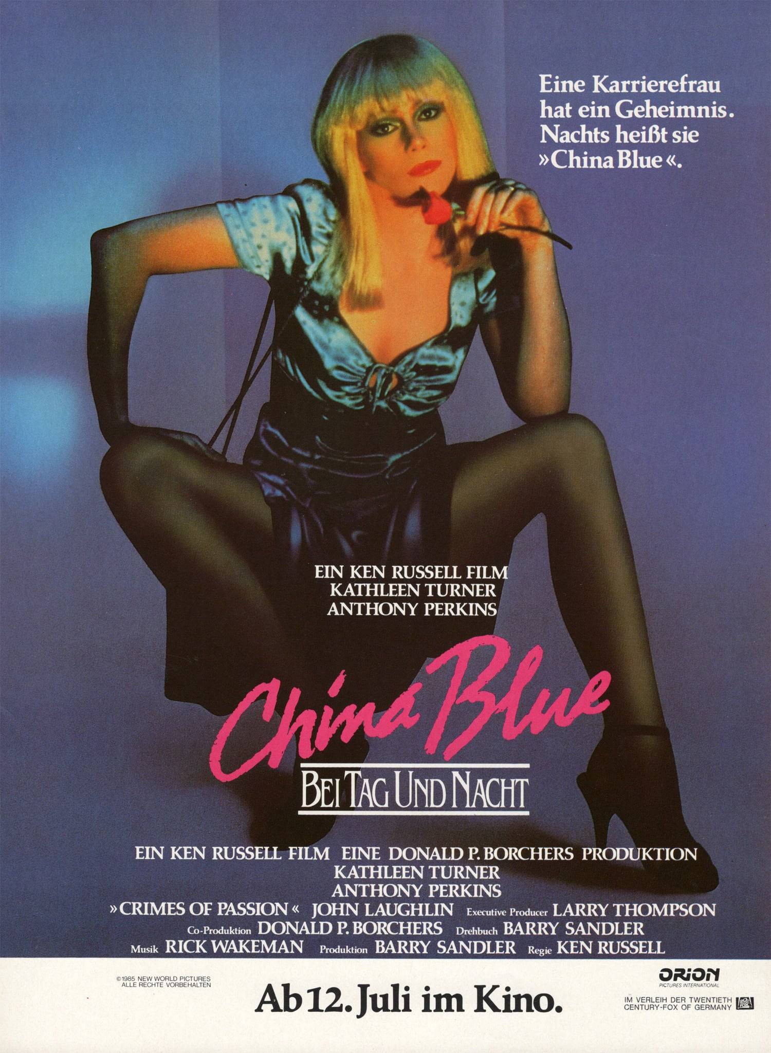 Poster: China Blue bei Tag und Nacht